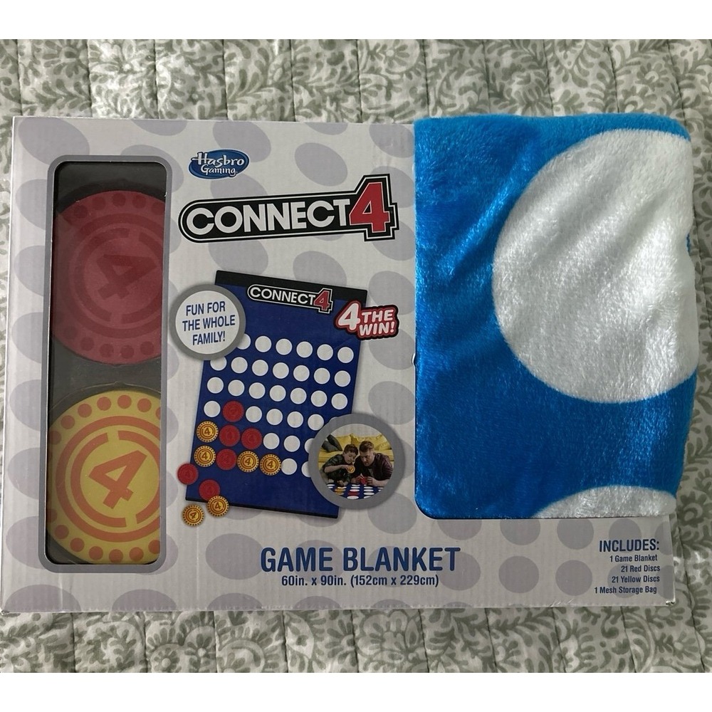 Hasbro‎ Connect 4 game blanket NWT